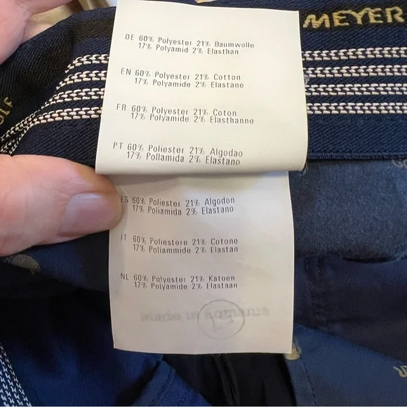 Meyer Golf Caarnoustie Chino Navy Pants Mens Size 40x34